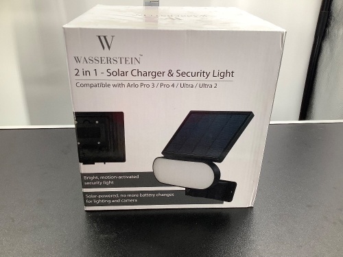 Wasserstein 2 in 1 Solar Charger & Security Light, Untested, Appears New - Lot 285