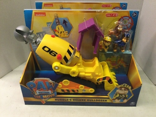 Lot of (2) Paw Patrol Rubbles Deluxe Bulldozer, Appears New - Lot 104