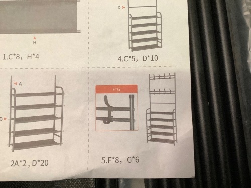XMJ 5 Tier Coat Rack, Appears New/Box Damaged - Lot 161