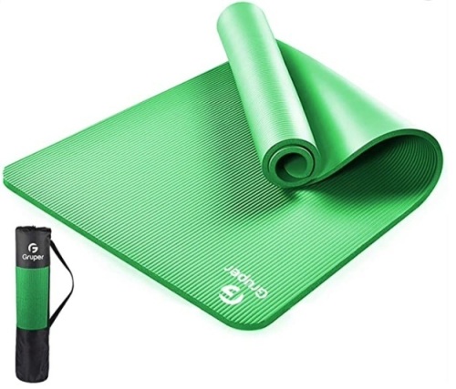 Gruper Thick Yoga Mat Non Slip, Large, with Carrying Strap and Bag, Appears New - Lot 166