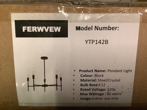 Ferwvew Pendant Light, Ecommerce Return - Lot 174