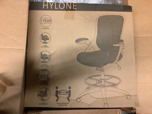 Hylone Office Chair with Adjustable Footrest, Appears New - Lot 176