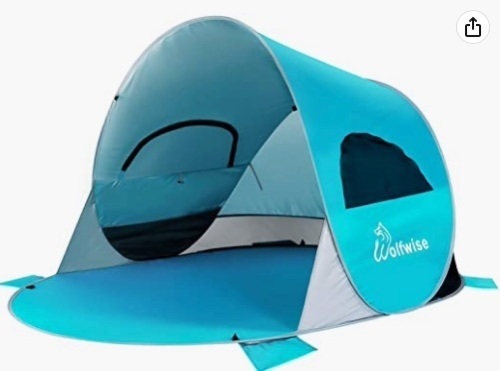 WolfWise UPF 50+ Easy Pop Up 3-4 Person Beach Tent, Appears New - Lot 358