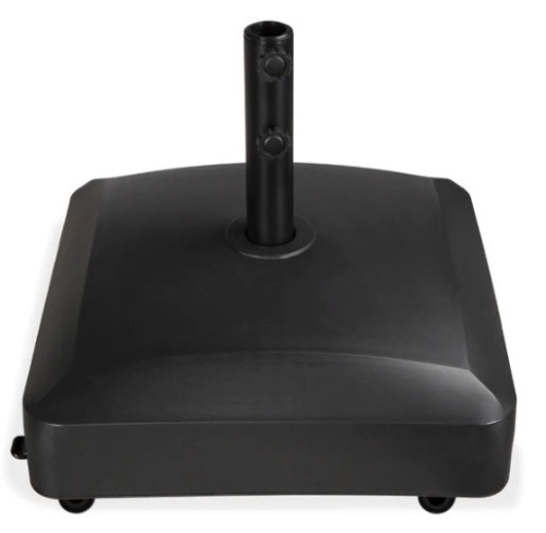 Fillable Mobile Umbrella Base Stand w/ 4 Wheels, 2 Locks, 123lb Capacity, Appears New - Lot 191