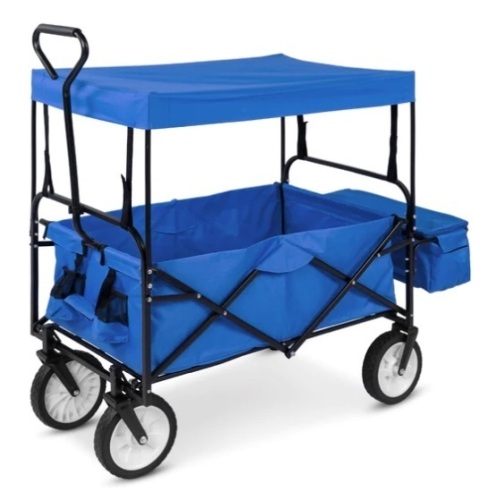 Utility Wagon Cart w/ Folding Design, 2 Cup Holders, Removable Canopy, Appears New - Lot 195