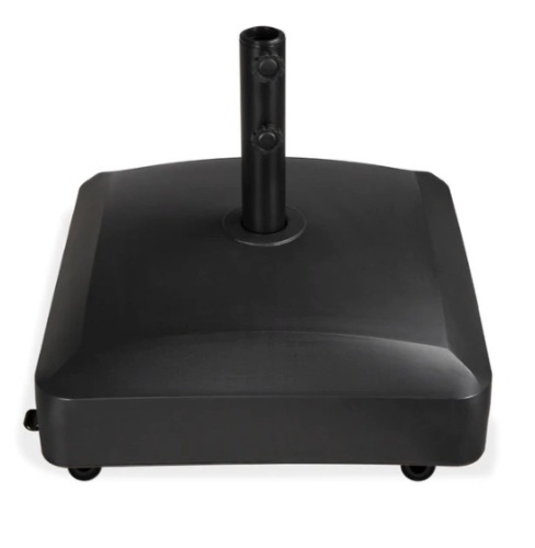 Fillable Mobile Umbrella Base Stand w/ 4 Wheels, 2 Locks, 123lb Capacity, Appears New - Lot 198