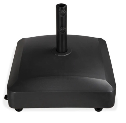 Fillable Mobile Umbrella Base Stand w/ 4 Wheels, 2 Locks, 123lb Capacity, Appears New - Lot 401