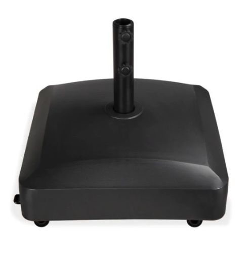 Fillable Mobile Umbrella Base Stand w/ 4 Wheels, 2 Locks, 123lb Capacity, Appears New - Lot 414