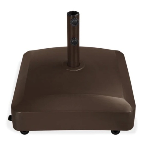 Fillable Mobile Umbrella Base Stand w/ 4 Wheels, 2 Locks, 123lb Capacity, Appears New - Lot 415
