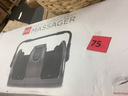 Reflexology Shiatsu Foot Massager w/ High-Intensity Rollers, Remote Control - Lot 75