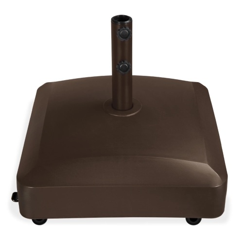 Fillable Mobile Umbrella Base Stand w/ 4 Wheels, 2 Locks, 123lb Capacity - Lot 170