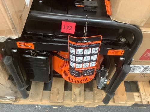 Dual Fuel Gasoline and Propane Powered Electric Start Portable Generator w/ Wheel Kit - Lot 172