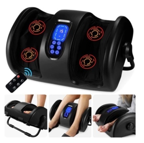 Reflexology Shiatsu Foot Massager, Satin Black - Lot 361