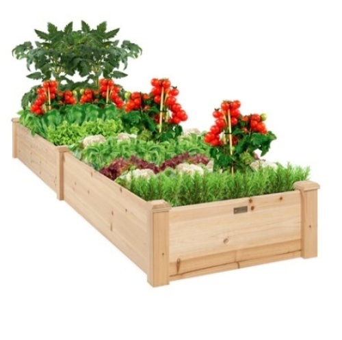 8x2ft Wooden Raised Garden Bed Planter - Lot 390