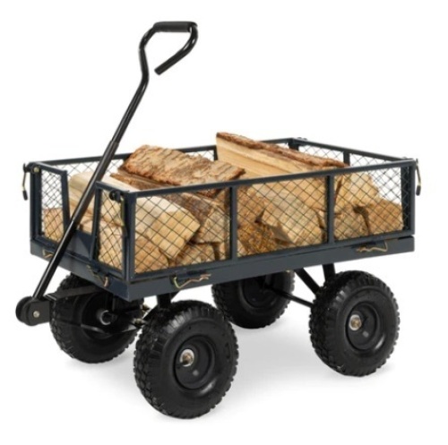 Steel Garden Utility Cart Wagon, Gray - Lot 320