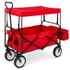 Utility Wagon Cart w/ Folding Design, 2 Cup Holders, Removable Canopy - Lot 274