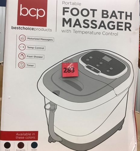 Automatic Heated Shiatsu Massage Foot Bath Spa w/ Pumice Stone - Lot 283