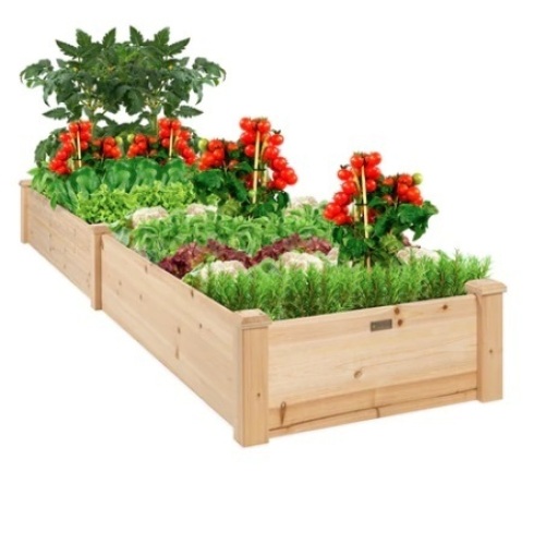 8x2ft Wooden Raised Garden Bed Planter - Lot 694