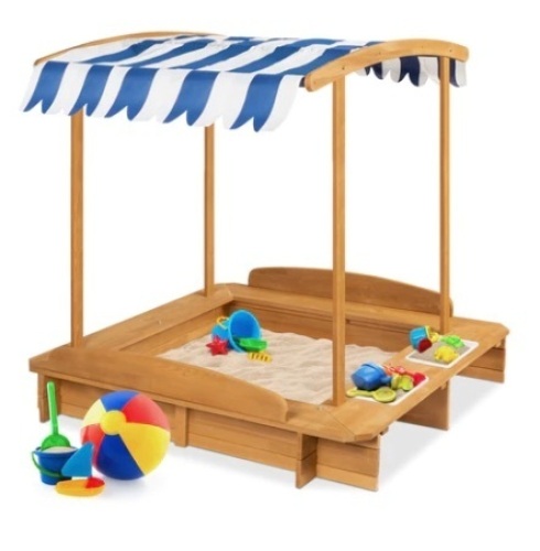 Kids Wooden Cabana Sandbox - Lot 687