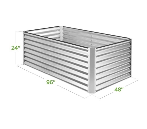 Outdoor Metal Raised Garden Bed for Vegetables, Flowers, Herbs - 6x3x2ft - Lot 493