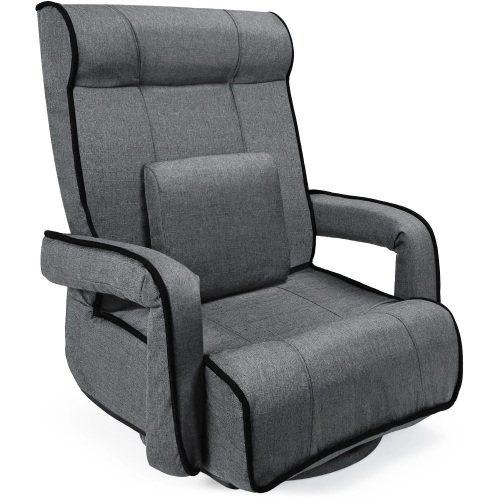 Oversized Swivel Gaming Floor Chair w/ Armrest, Adjustable Backrest - Lot 498