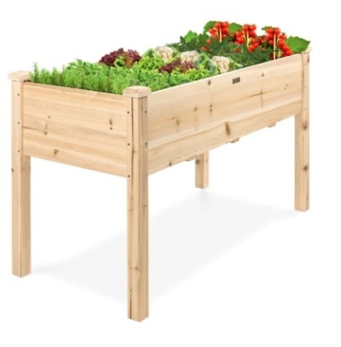 Elevated Wood Garden Planter Stand, 48x24x30in - Lot 676