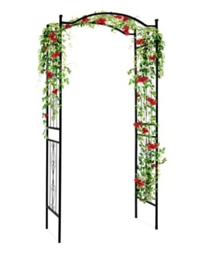 Steel Garden Arch Arbor Trellis, 92in - Lot 656