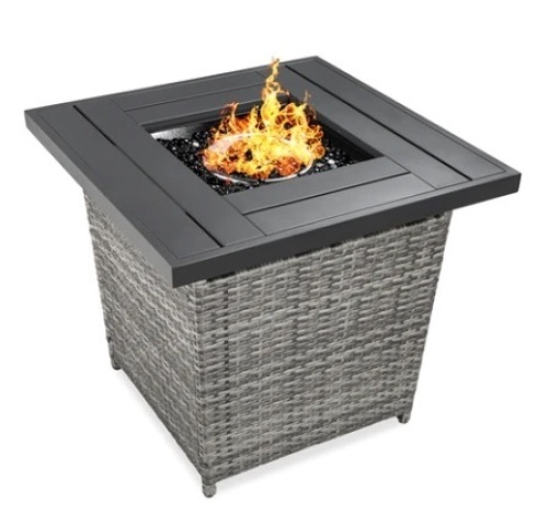 28in Fire Pit Table, Gray - Lot 626