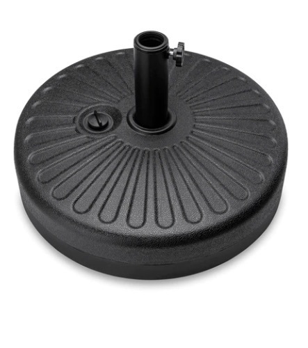 Plastic Patio Umbrella Base Pole Holder, Black - Lot 619