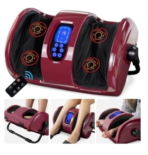 Reflexology Shiatsu Foot Massager, Burgundy - Lot 598