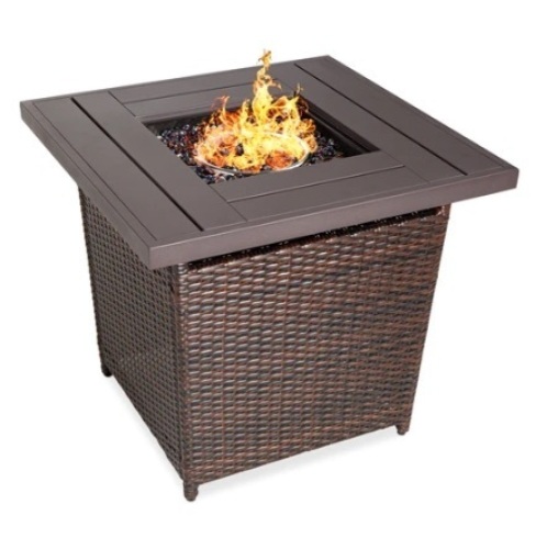 28in Fire Pit Table, Brown  - Lot 591