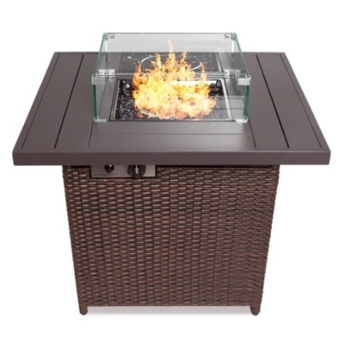 32in Fire Pit Table, Brown - Lot 592