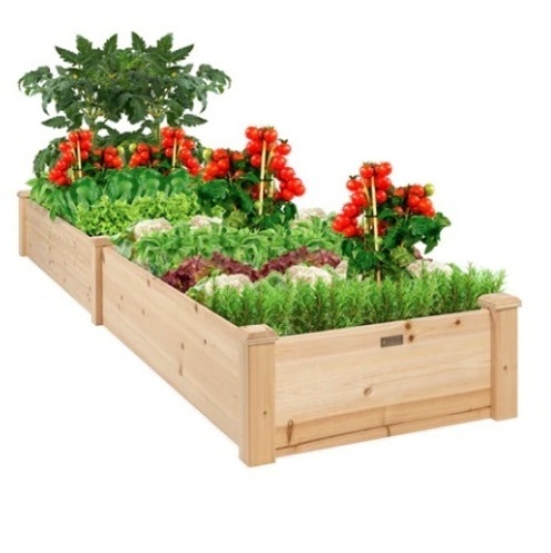 8x2ft Wooden Raised Garden Bed Planter - Lot 729
