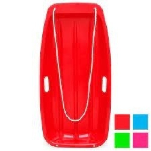 Kids Outdoor Plastic Toboggan Snow Sled Board w/ Pull Rope, Handles - 35in - Lot 671