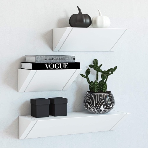 Set of 3 Fytz Design Modern White Floating Shelves - Lot 710
