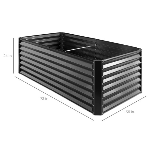 Outdoor Metal Raised Garden Bed for Vegetables, Flowers, Herbs - 6x3x2ft - Lot 843