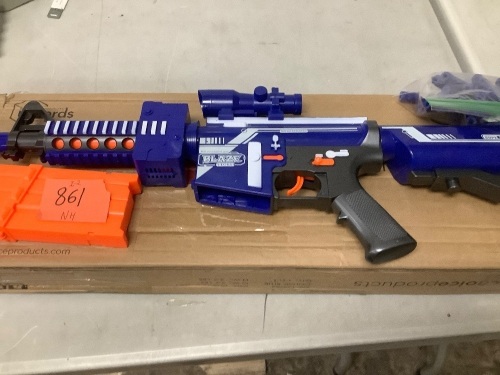 Kids Motorized Foam Dart Blaster w/ Electric Motor - Lot 861