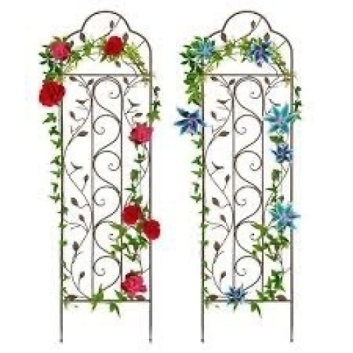 Set of 2 Iron Arched Garden Trellis - Lot 1530