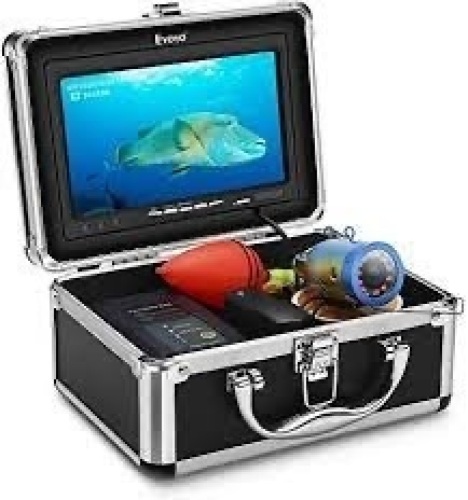 Eyoyo Underwater Fishing Camera 7 inch LCD Monitor Fish Finder Waterproof 1000TVL Fishing Camera 15m Cable 12pcs Infrared Lights for Lake, Boat, Ice Fishing - Lot 1535