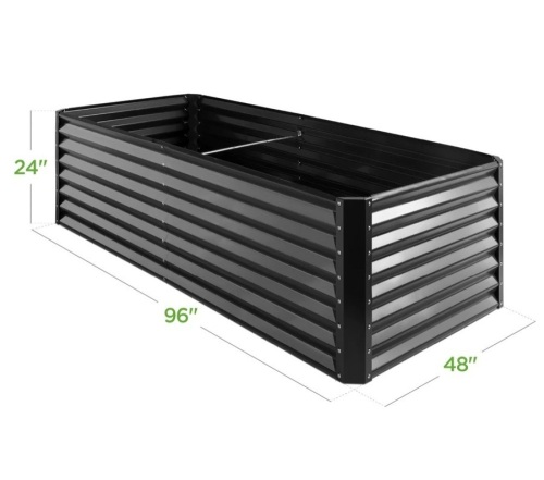 Outdoor Metal Raised Garden Bed for Vegetables, Flowers, Herbs - 8x4x2ft - Lot 1676