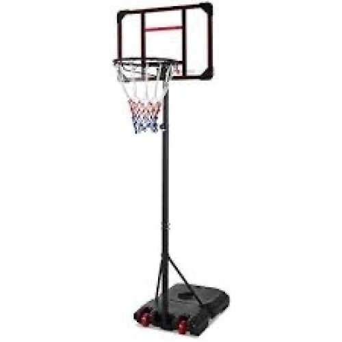 Kids Height-Adjustable Basketball Hoop, Portable Backboard System w/ Wheels - Lot 1681