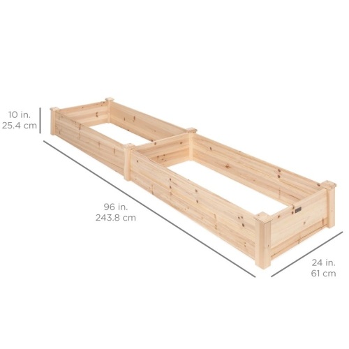 8x2ft Wooden Raised Garden Bed Planter for Garden, Lawn, Yard - Lot 1785