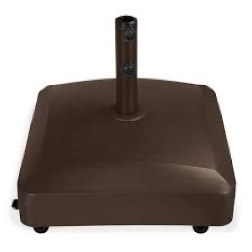 Fillable Mobile Umbrella Base Stand w/ 4 Wheels, 2 Locks, 123lb Capacity - Lot 1848