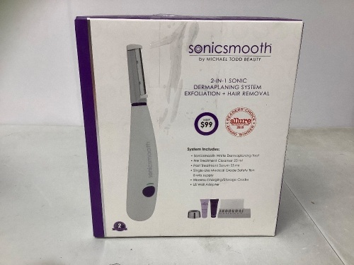 Sonicsmooth 2-in1 Exfoliator/Hair Removal, Powers Up, Appears New - Lot 107