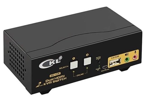 CKL HDMI KVM 2 Port Dual Monitor Extended Display, Untested, Appears New, Retail 188.00 - Lot 254