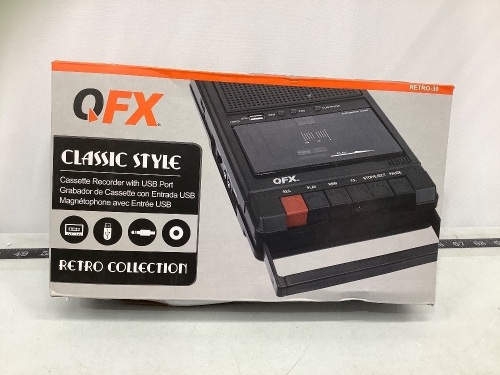 Cassette Recorder, Untested, Appears New - Lot 974