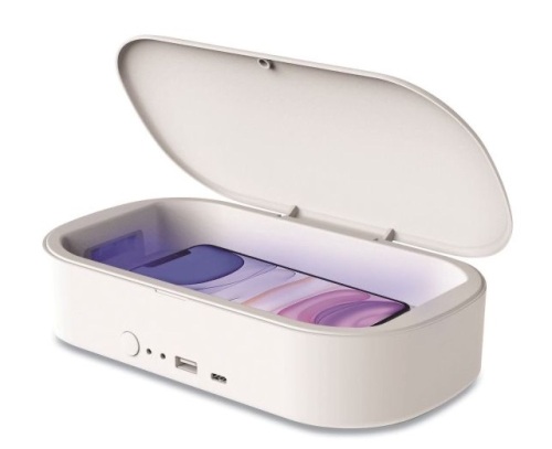 NuvoMed Portable UV Sterilizer for Mobile Phones, New, Retail 29.99 - Lot 439