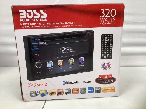 Boss Audio Systems 320 WATTS 4 Channel Touchscreen Car Radio, Appears New, Untested, Retail - $162.49 - Lot 931