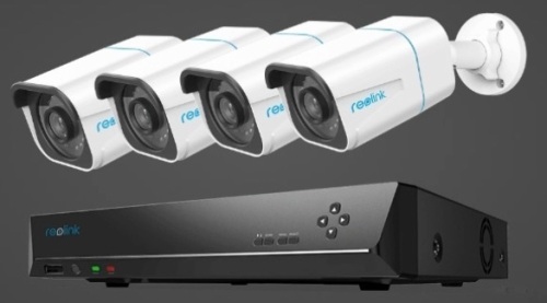 Reolink 4-Pack Security Cameras w/ Video Recorder, Powers Up, Appears New, Retail $503.99 - Lot 89