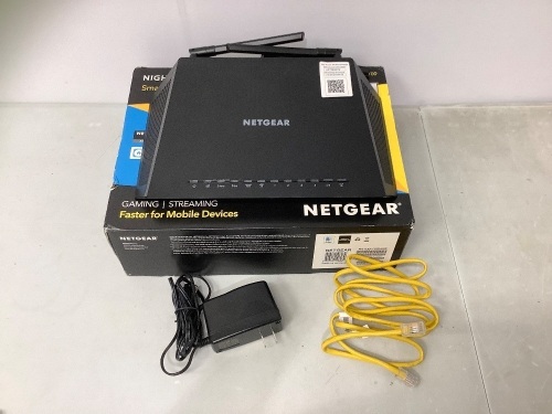 Netgear Nighthawk Dual-Band WiFi Router, Powers Up, E-Comm Return, Retail $139.99 - Lot 242